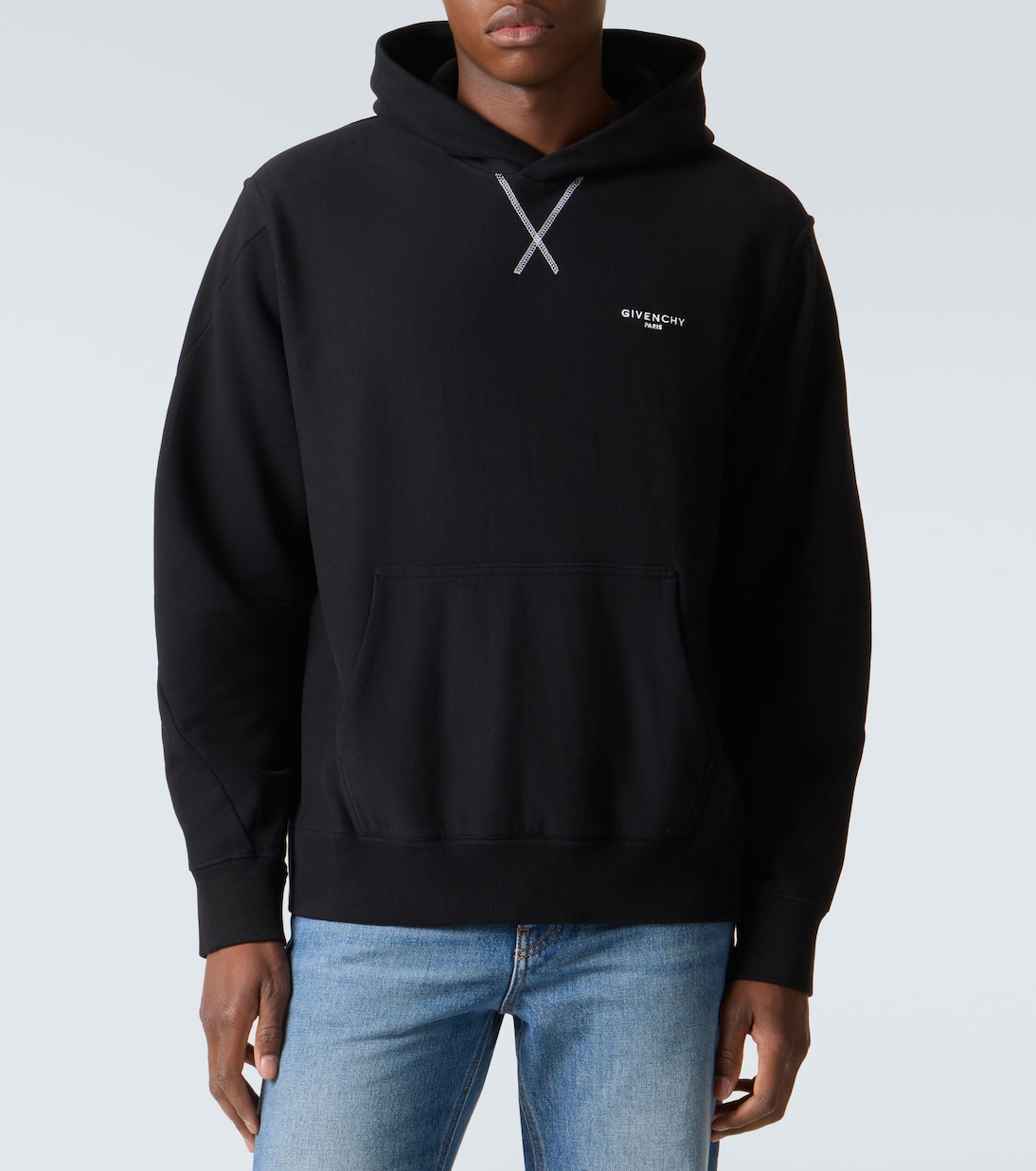 Logo cotton jersey hoodie | Givenchy