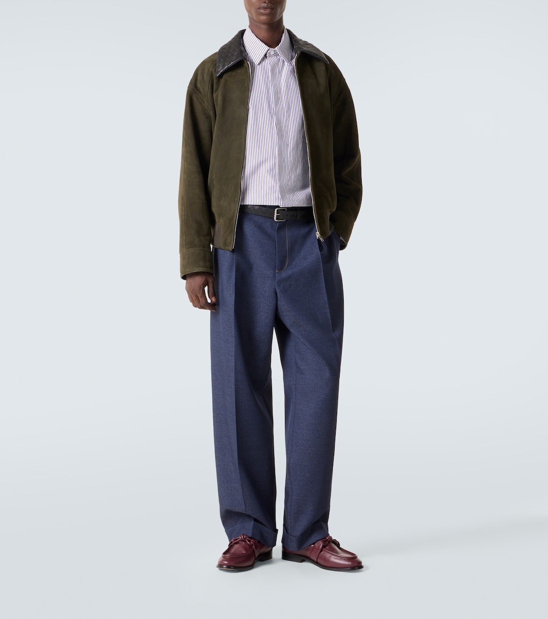 Intrecciato suede blouson jacket | Bottega Veneta