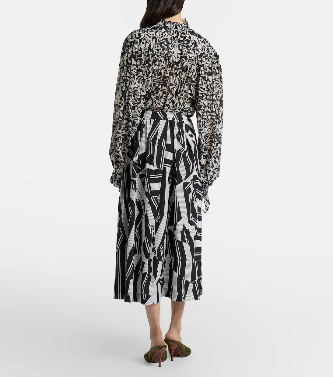 Bedruckter Midirock aus Baumwolle | Dries Van Noten