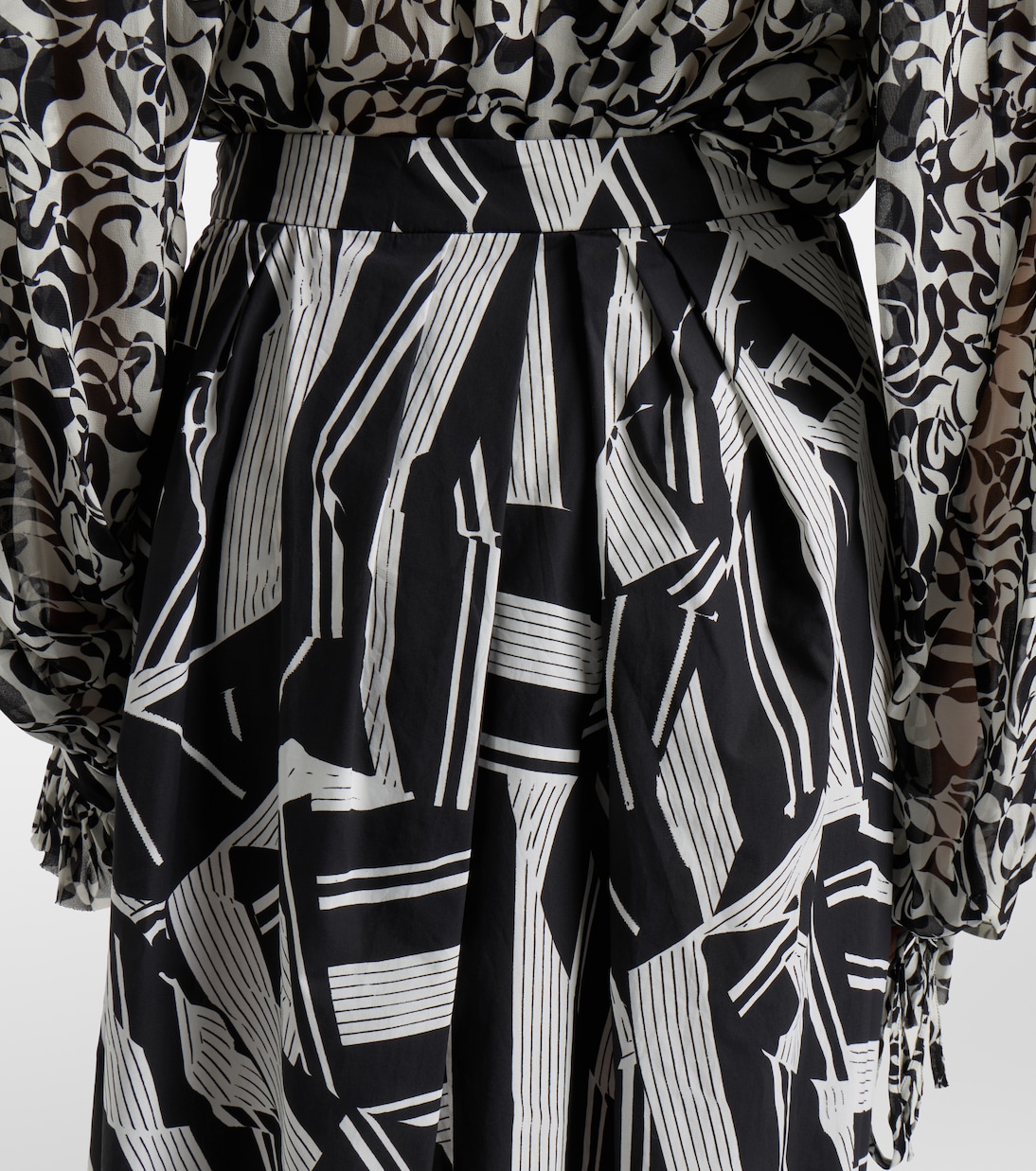 Bedruckter Midirock aus Baumwolle | Dries Van Noten