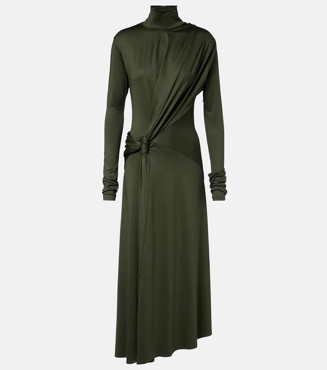 Gathered turtleneck midi dress | Victoria Beckham