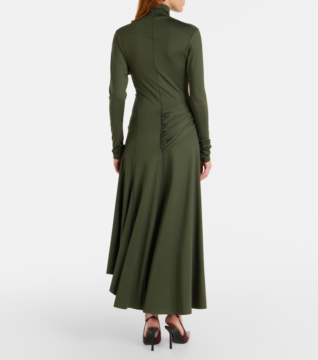 Gathered turtleneck midi dress | Victoria Beckham