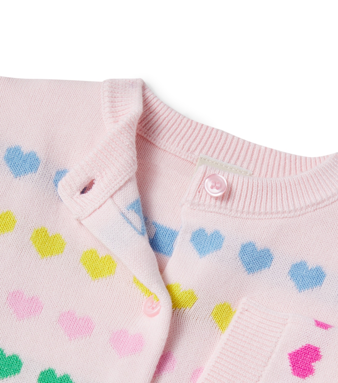 Baby Laligne jacquard cotton cardigan  | Bonton