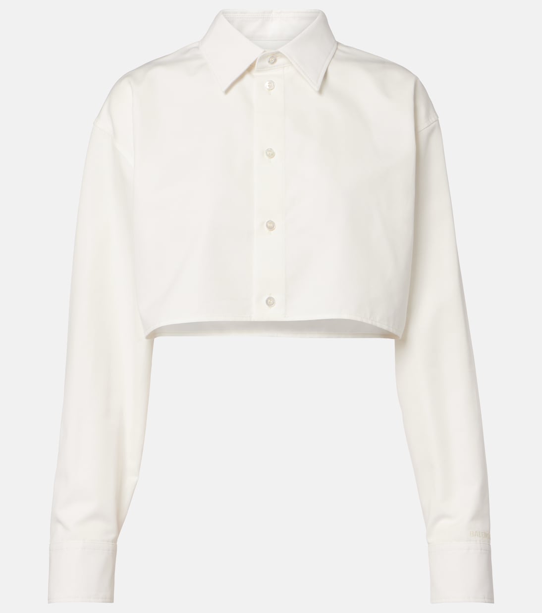 Chemise courte en coton et soie | Balenciaga