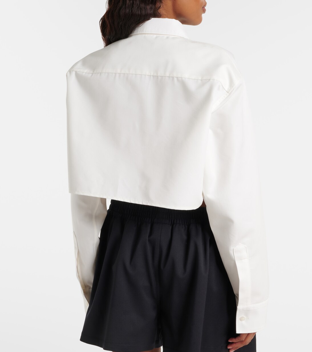 Chemise courte en coton et soie | Balenciaga