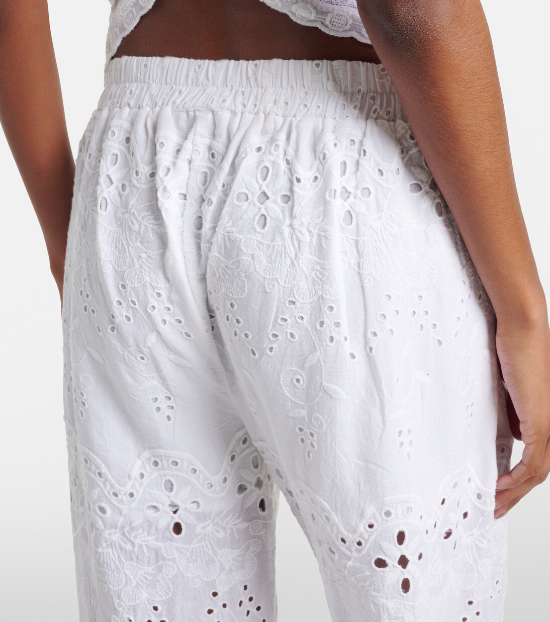 Pantalones anchos Lula de algodón bordados | Melissa Odabash