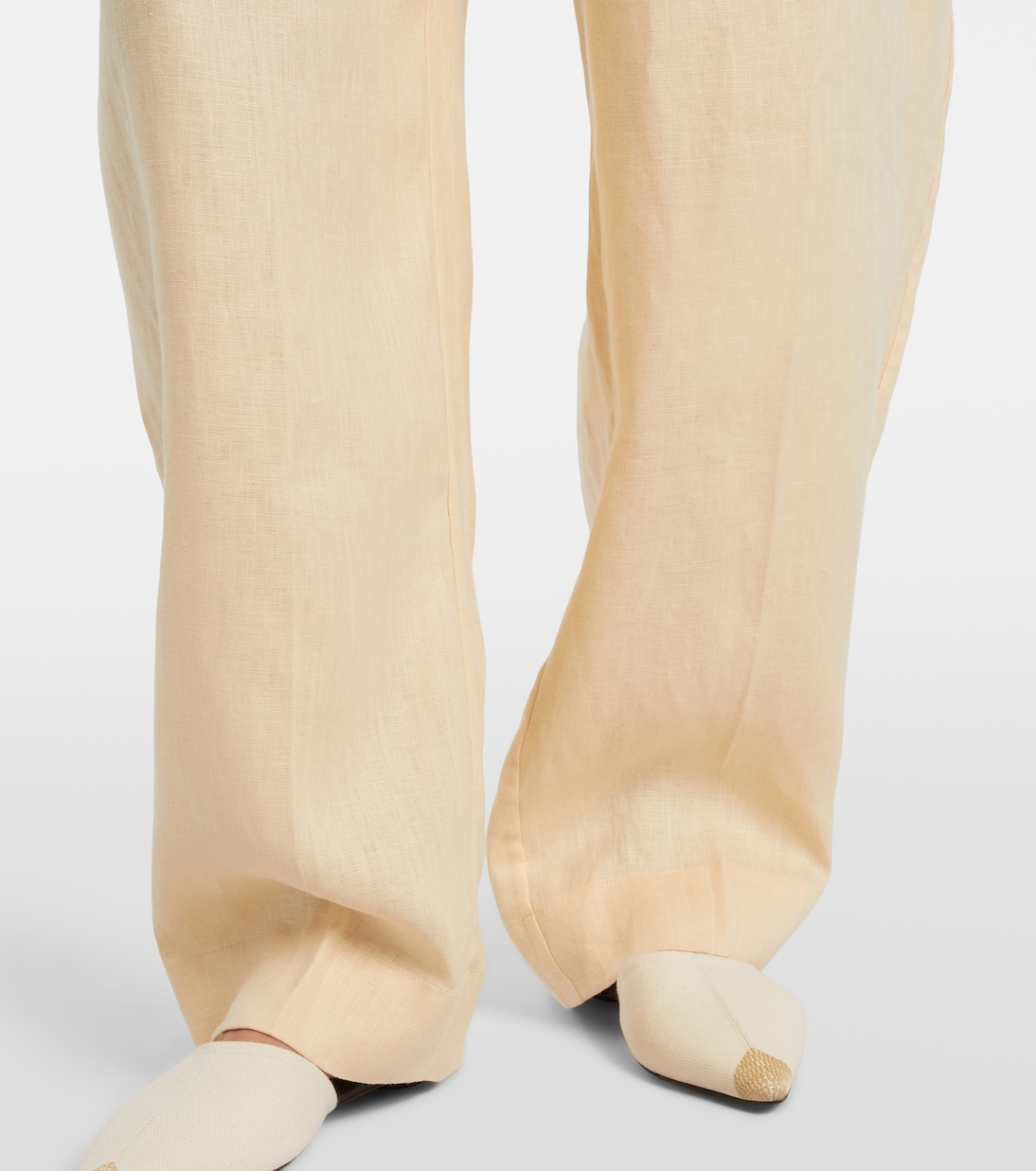 Rio褶裥亚麻桶形裤 | Posse