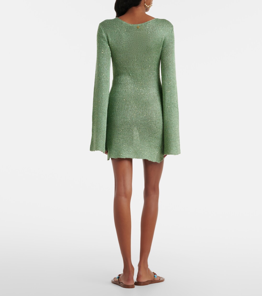 فستان قصير محبوك مزين بالترتر Rey | Bananhot