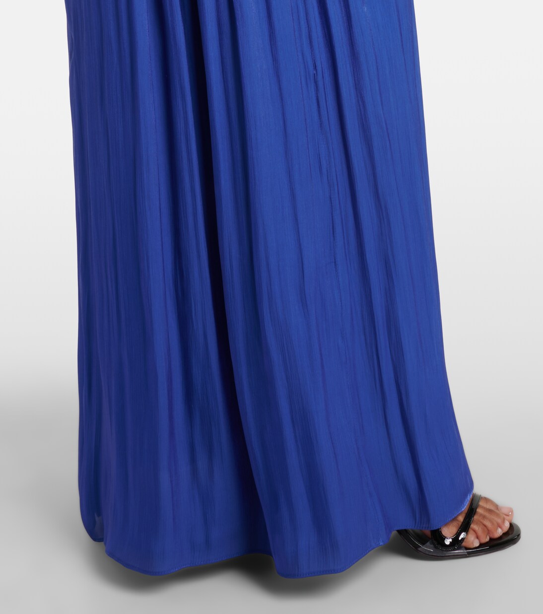 Abito lungo in velluto con pizzo | Costarellos