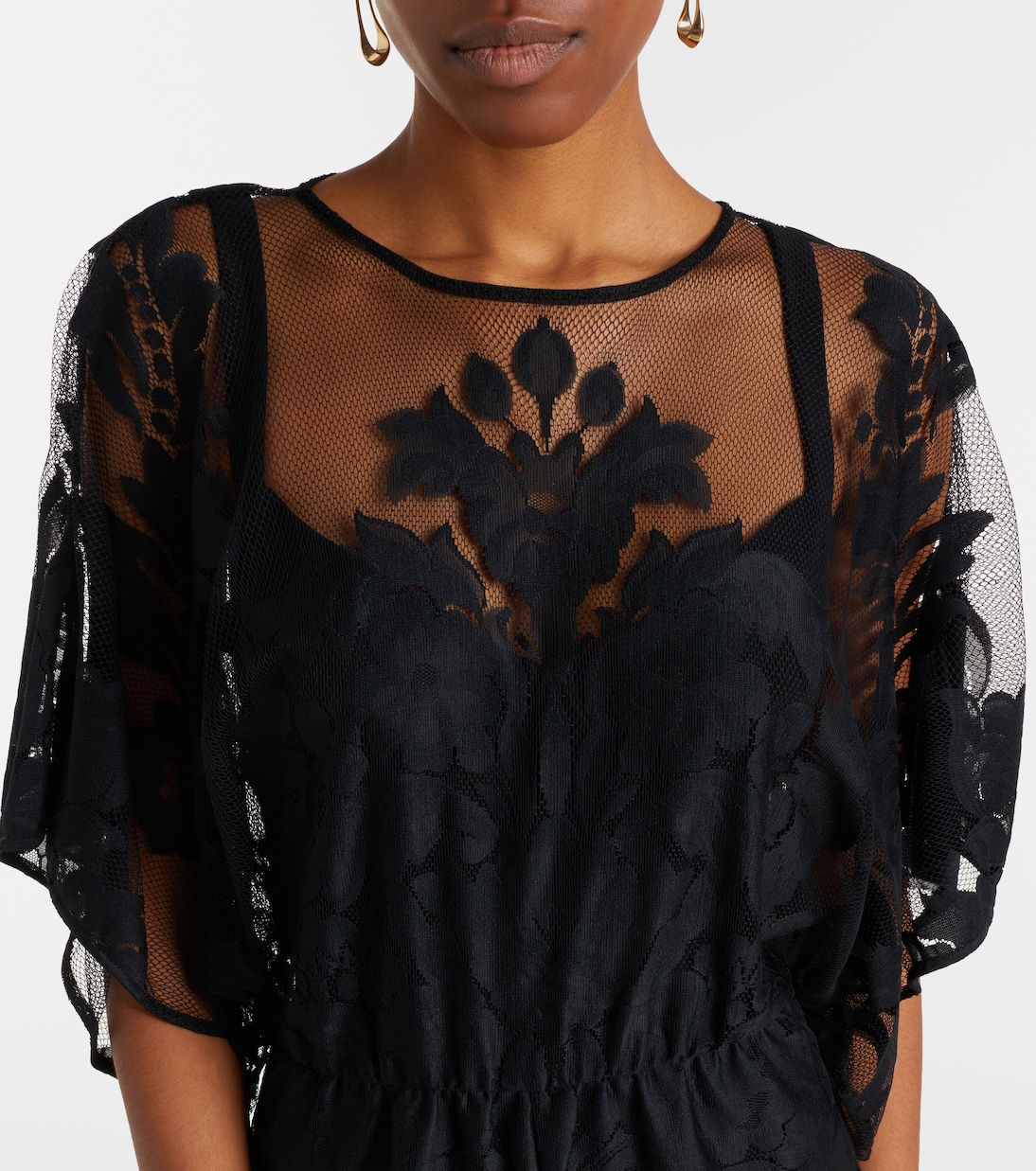 Obie floral mesh jumpsuit | Norma Kamali