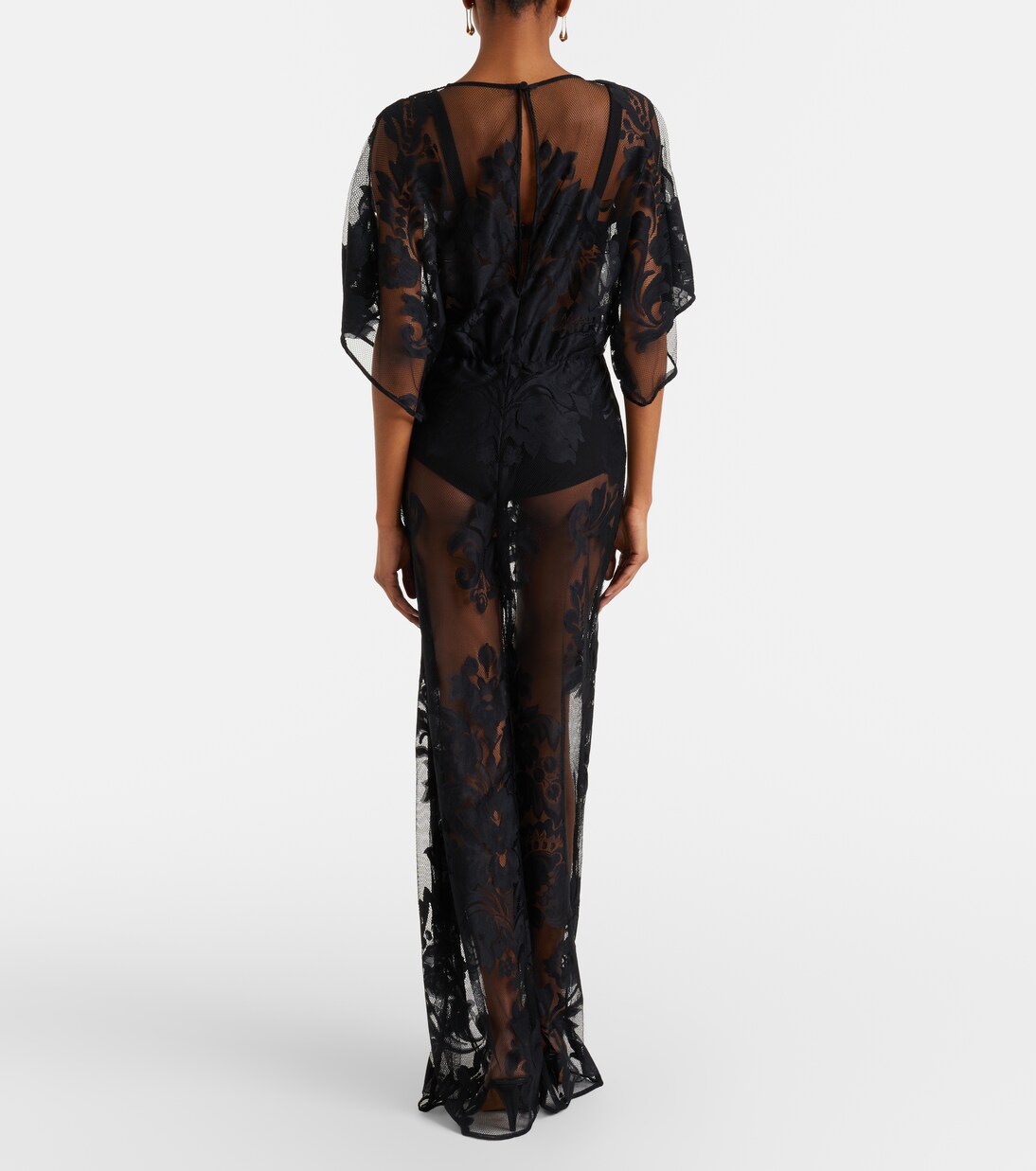 Obie floral mesh jumpsuit | Norma Kamali