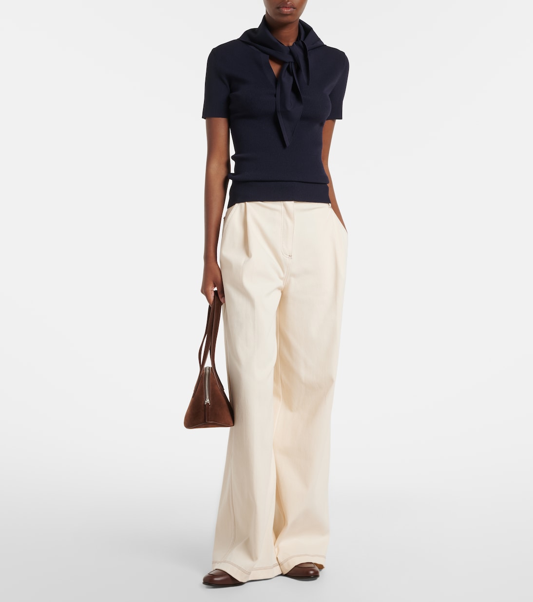 Scarf-detail knitted top | Max Mara