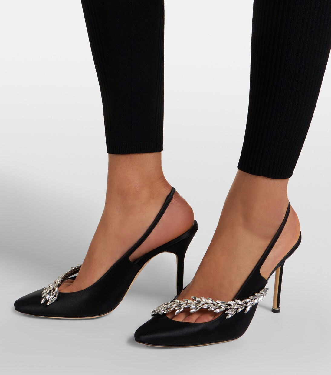 x Manolo Blahnik satin slingback pumps | Balenciaga