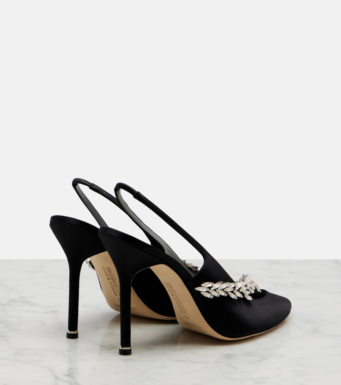 x Manolo Blahnik satin slingback pumps | Balenciaga