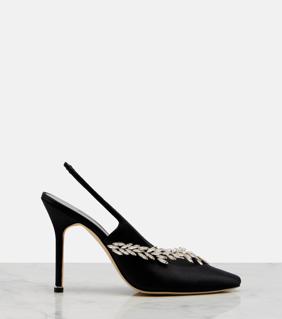 x Manolo Blahnik satin slingback pumps | Balenciaga