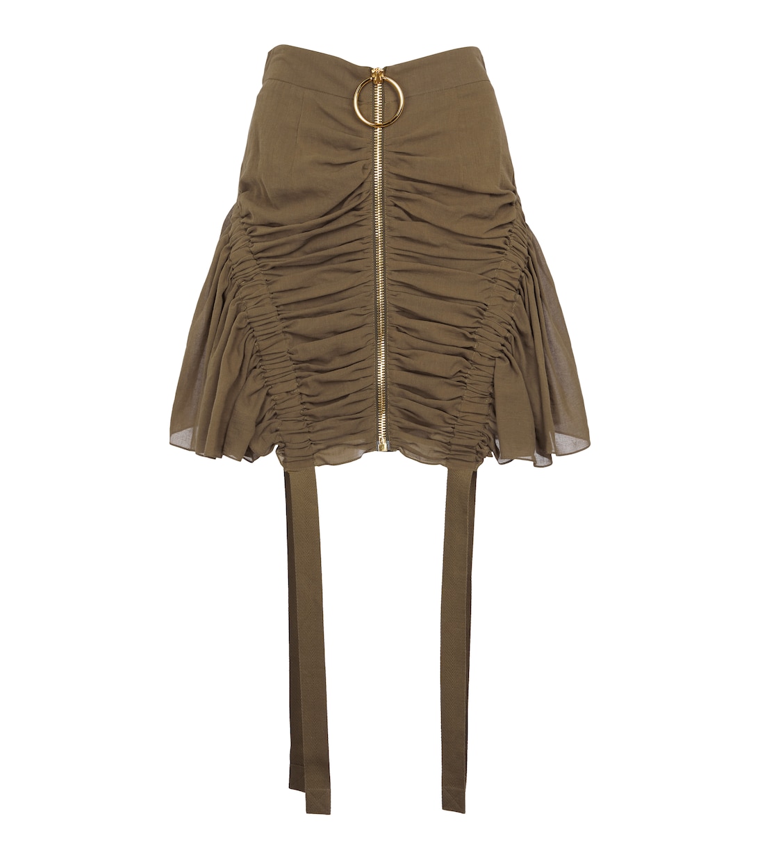 Ruched cotton-jersey miniskirt | Balmain