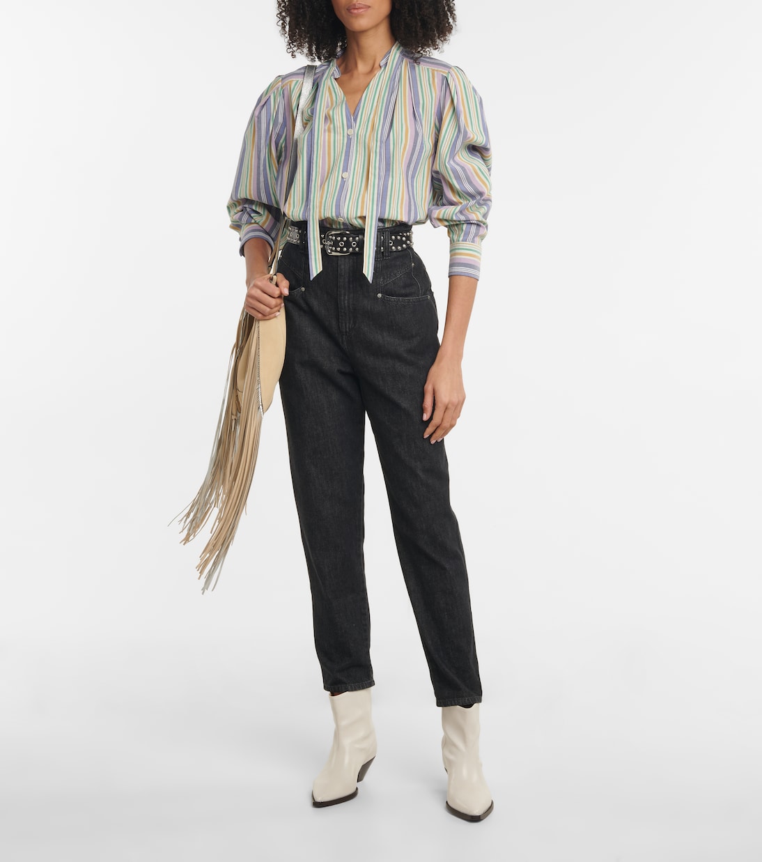 Gestreifte Bluse Tiverna aus Baumwolle | Isabel Marant