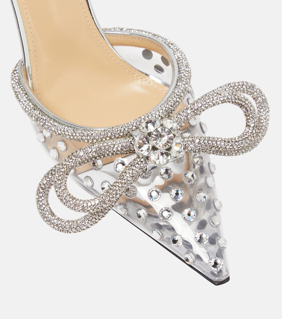 Double Bow embellished PVC pumps | Mach & Mach