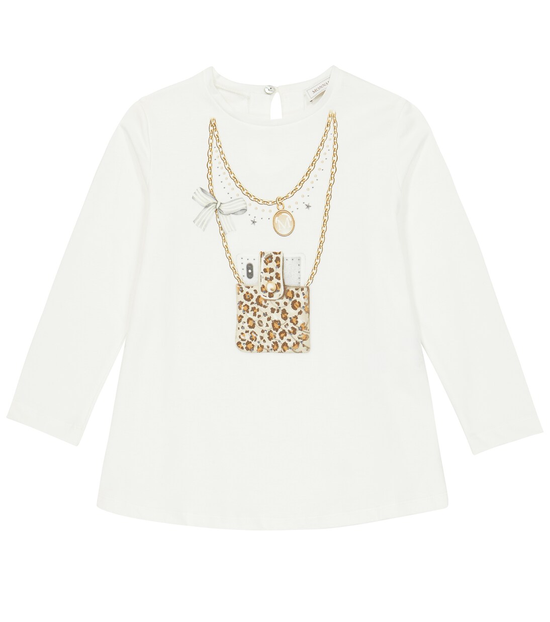 Printed cotton jersey top | Monnalisa