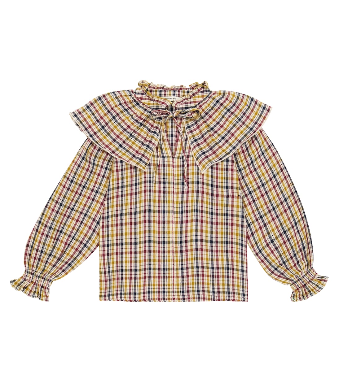 Berenice checked cotton top | The New Society