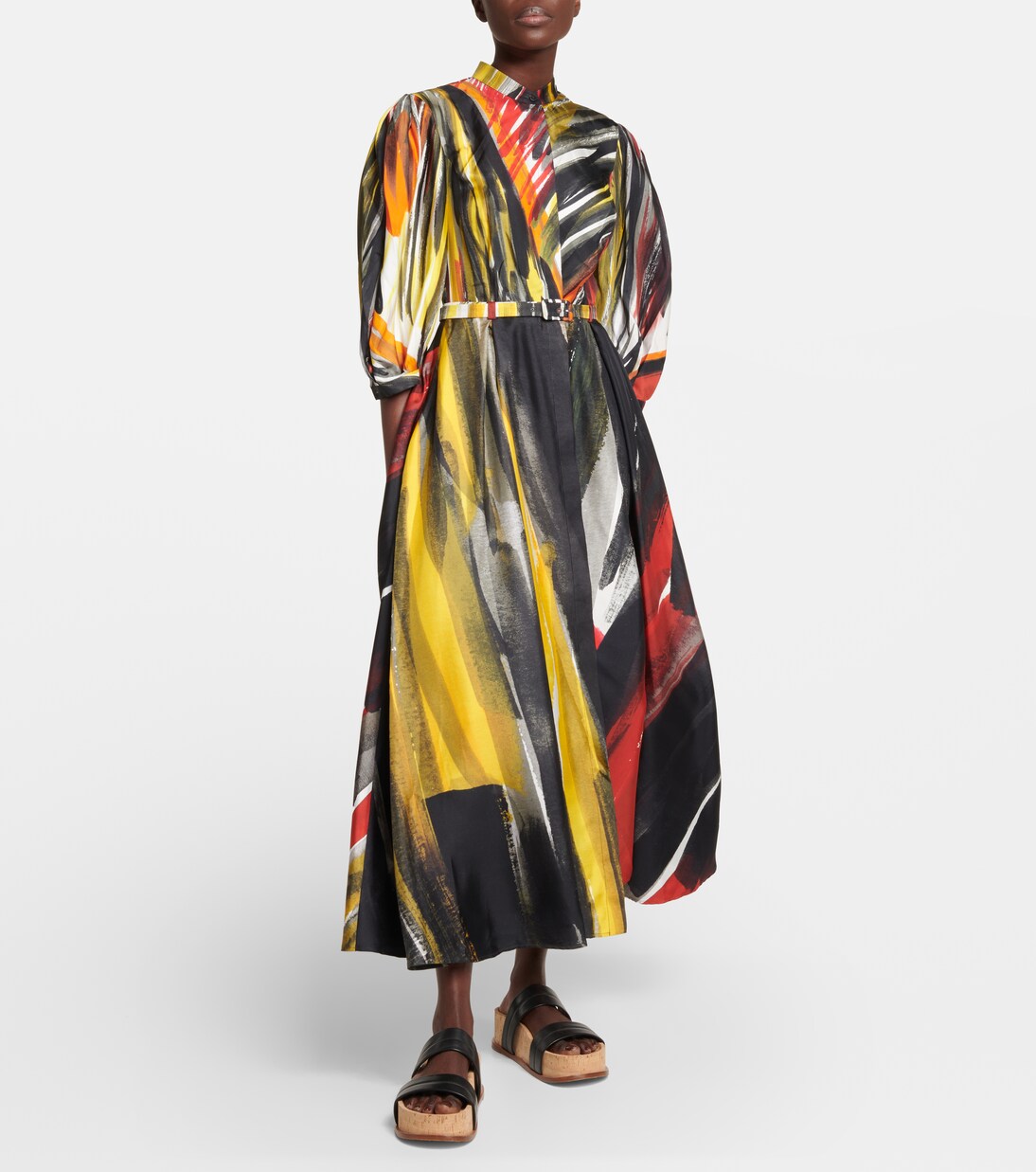 Robe longue Dexter imprimée en soie | Gabriela Hearst