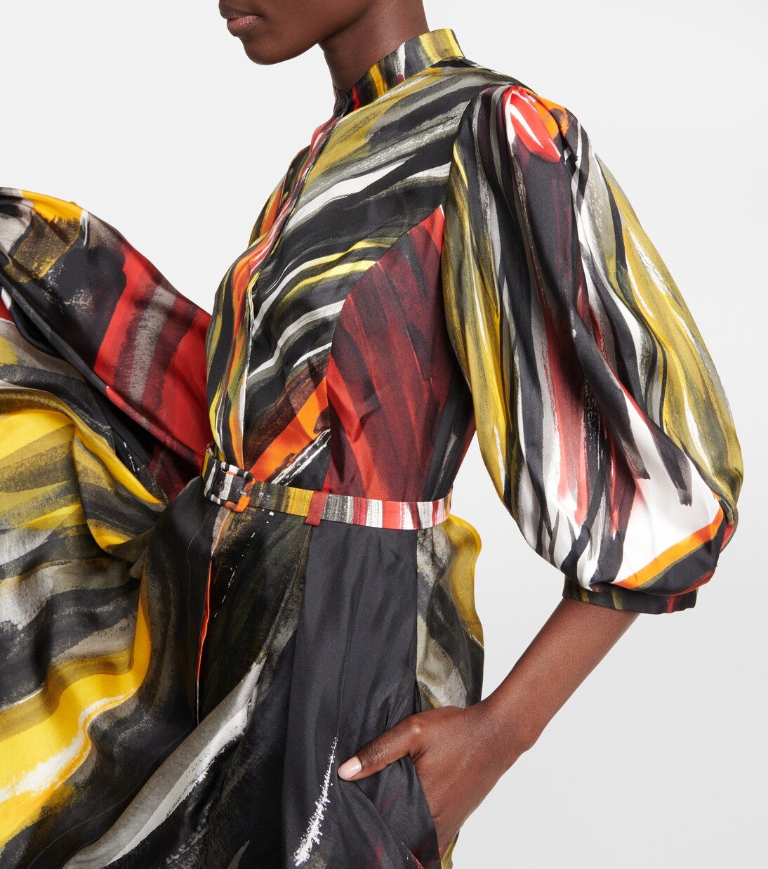 Robe longue Dexter imprimée en soie | Gabriela Hearst