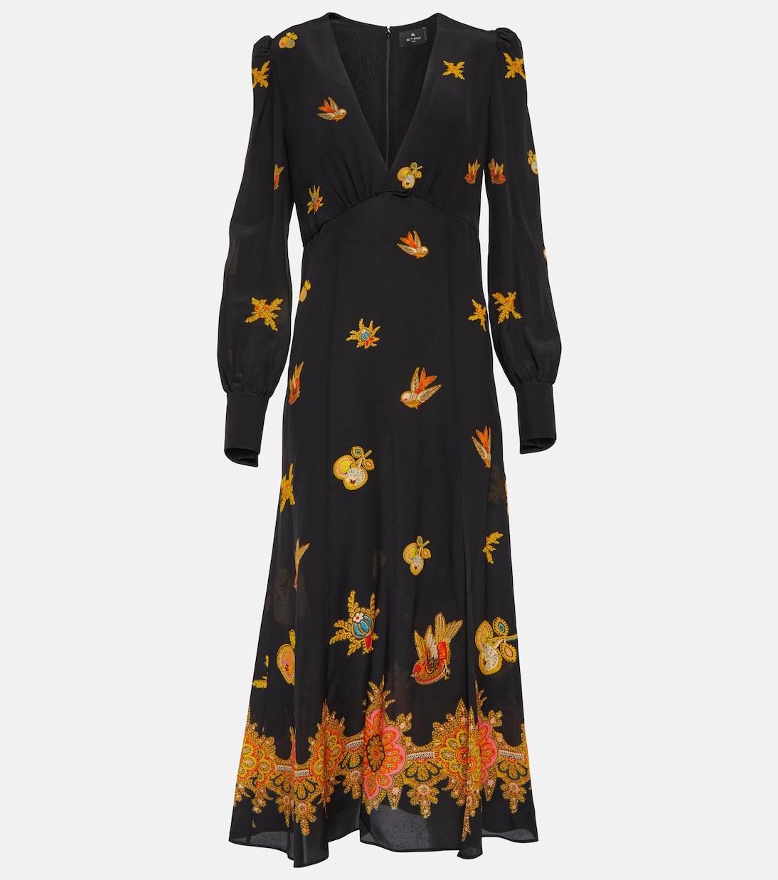 Printed silk crêpe de chine midi dress | Etro
