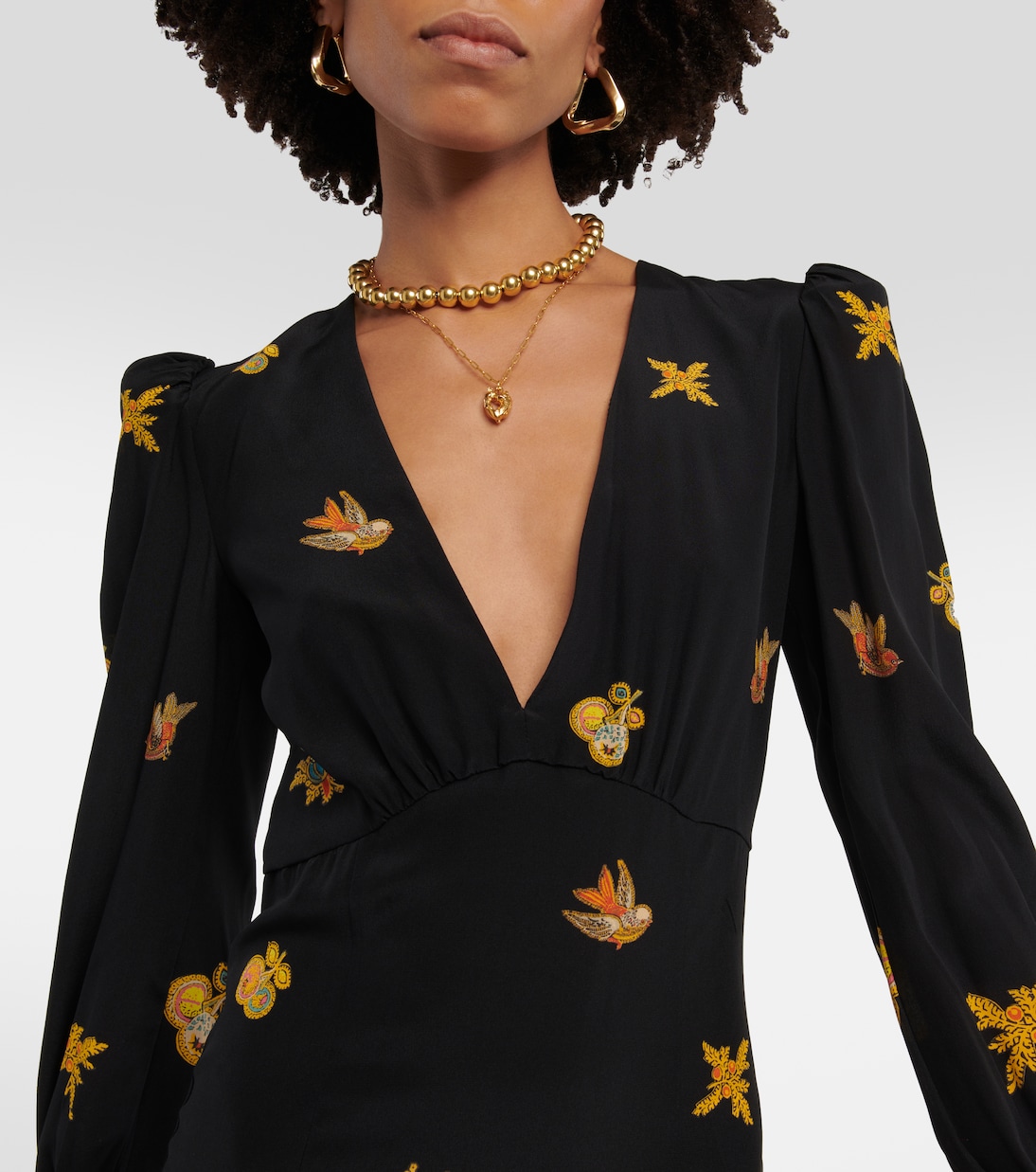 Printed silk crêpe de chine midi dress | Etro