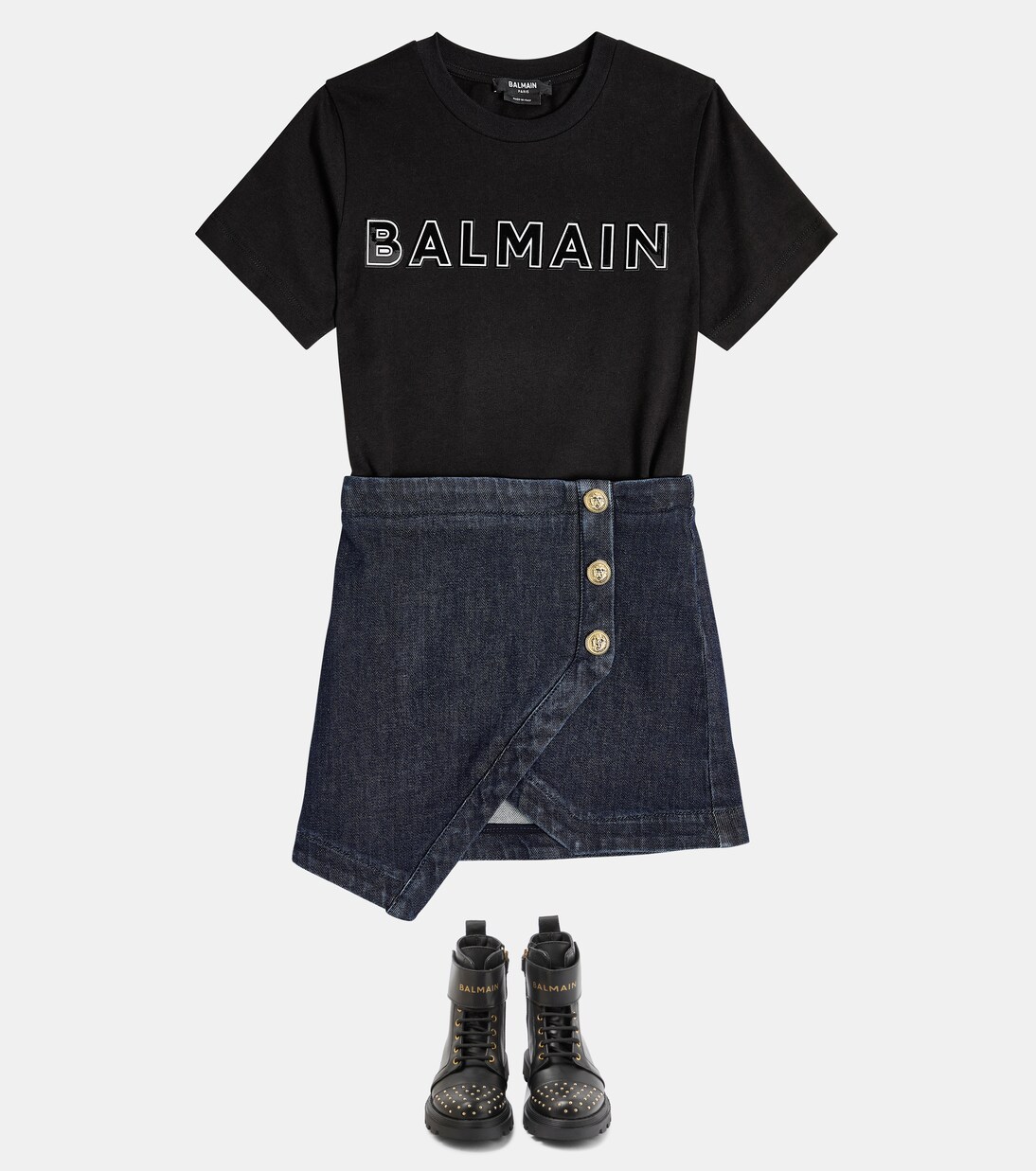Denim skirt | Balmain Kids