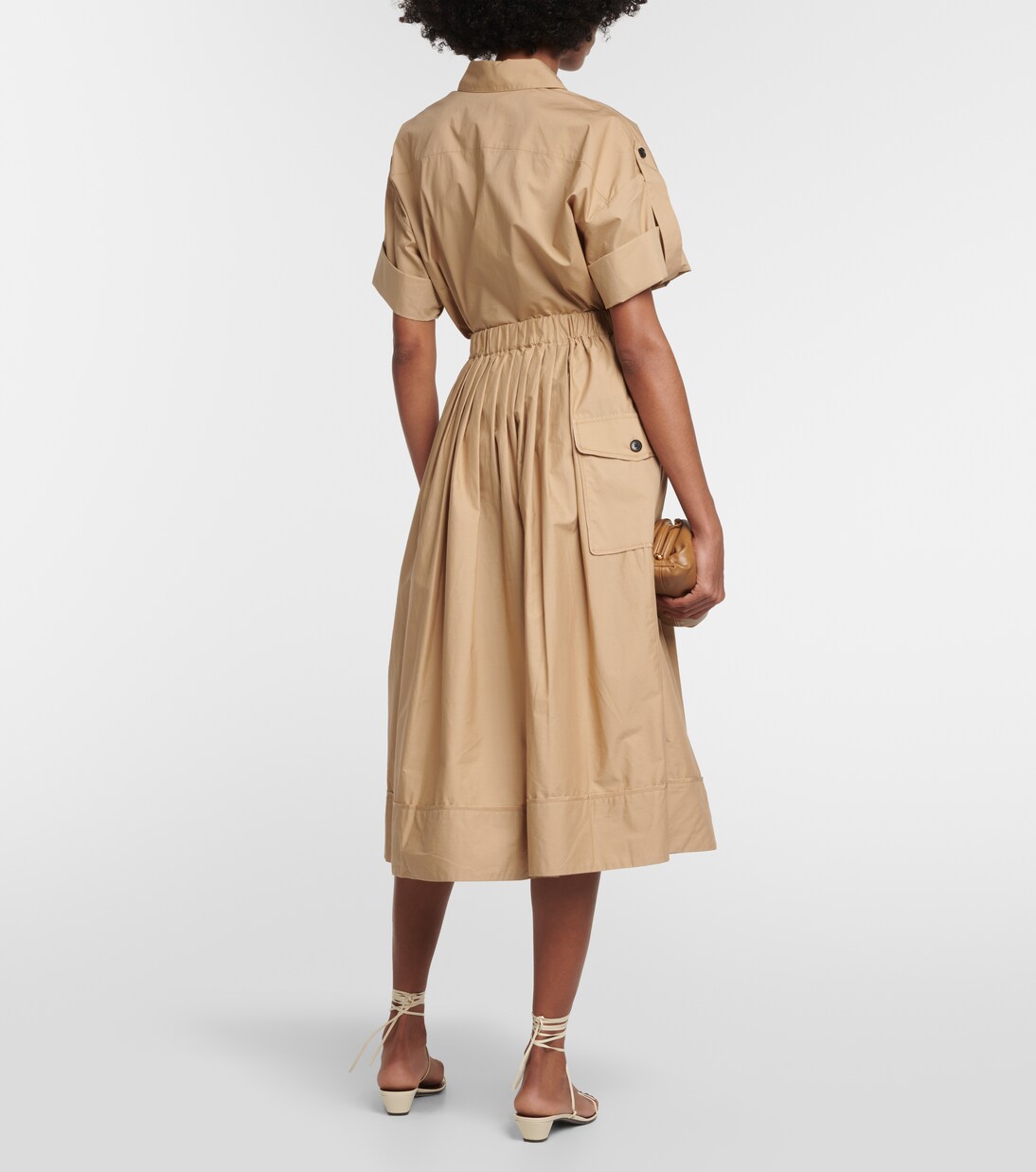 A-line cotton midi skirt | CO