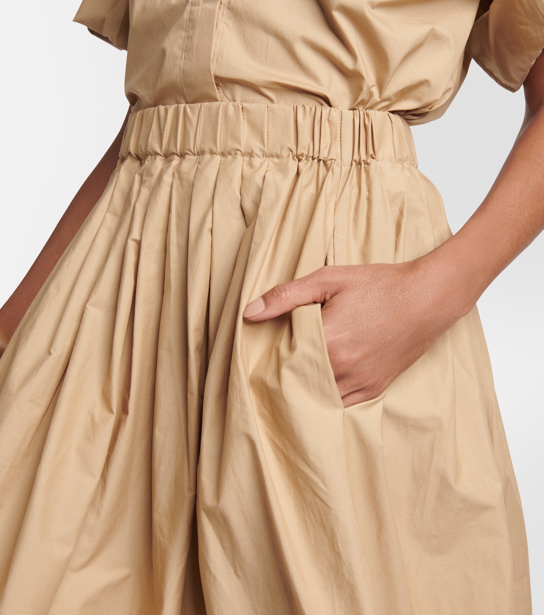 A-line cotton midi skirt | CO