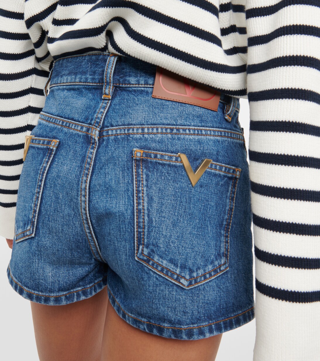 High-Rise Jeansshorts | Valentino
