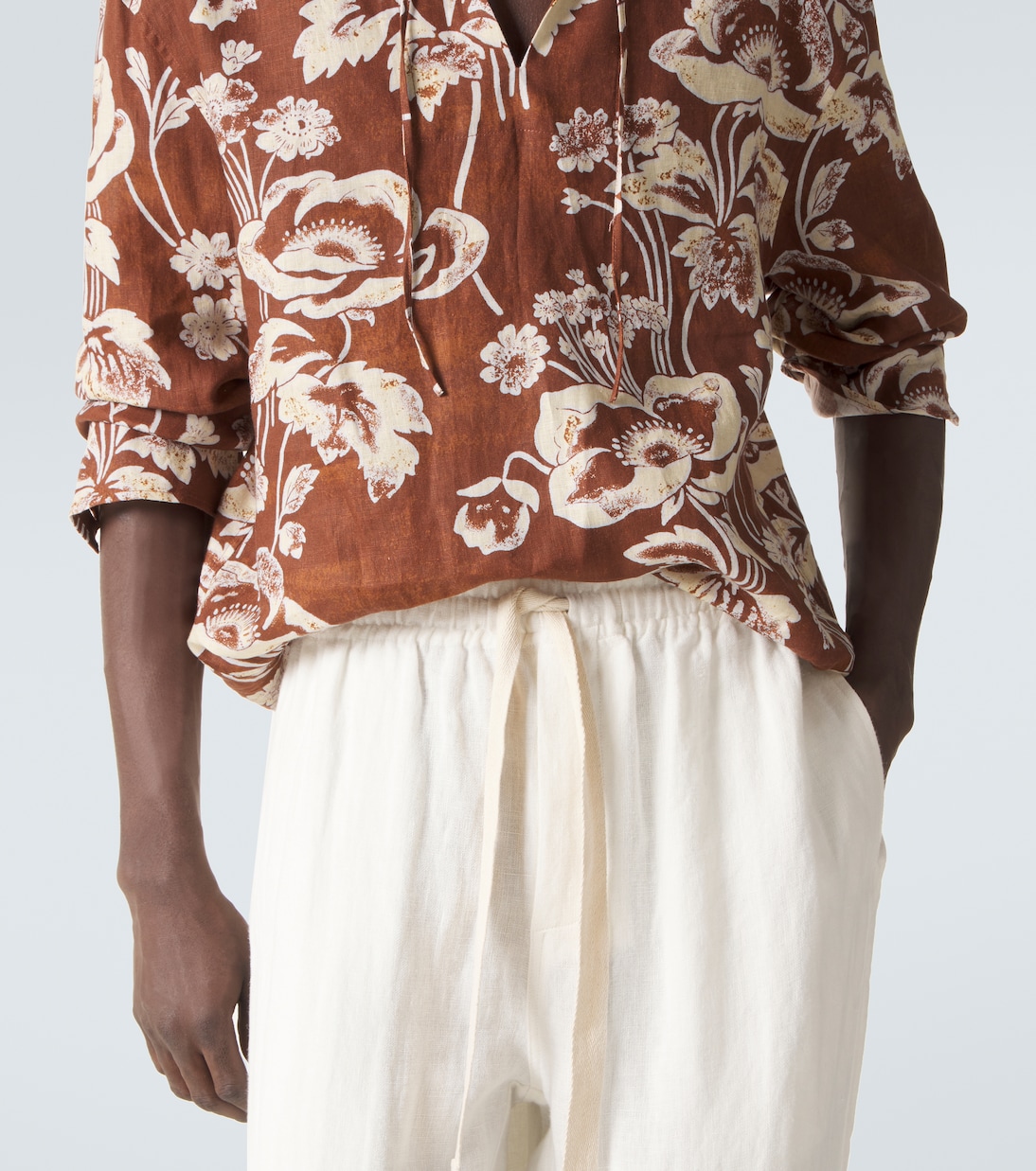 Weite Hose aus Leinen | Commas