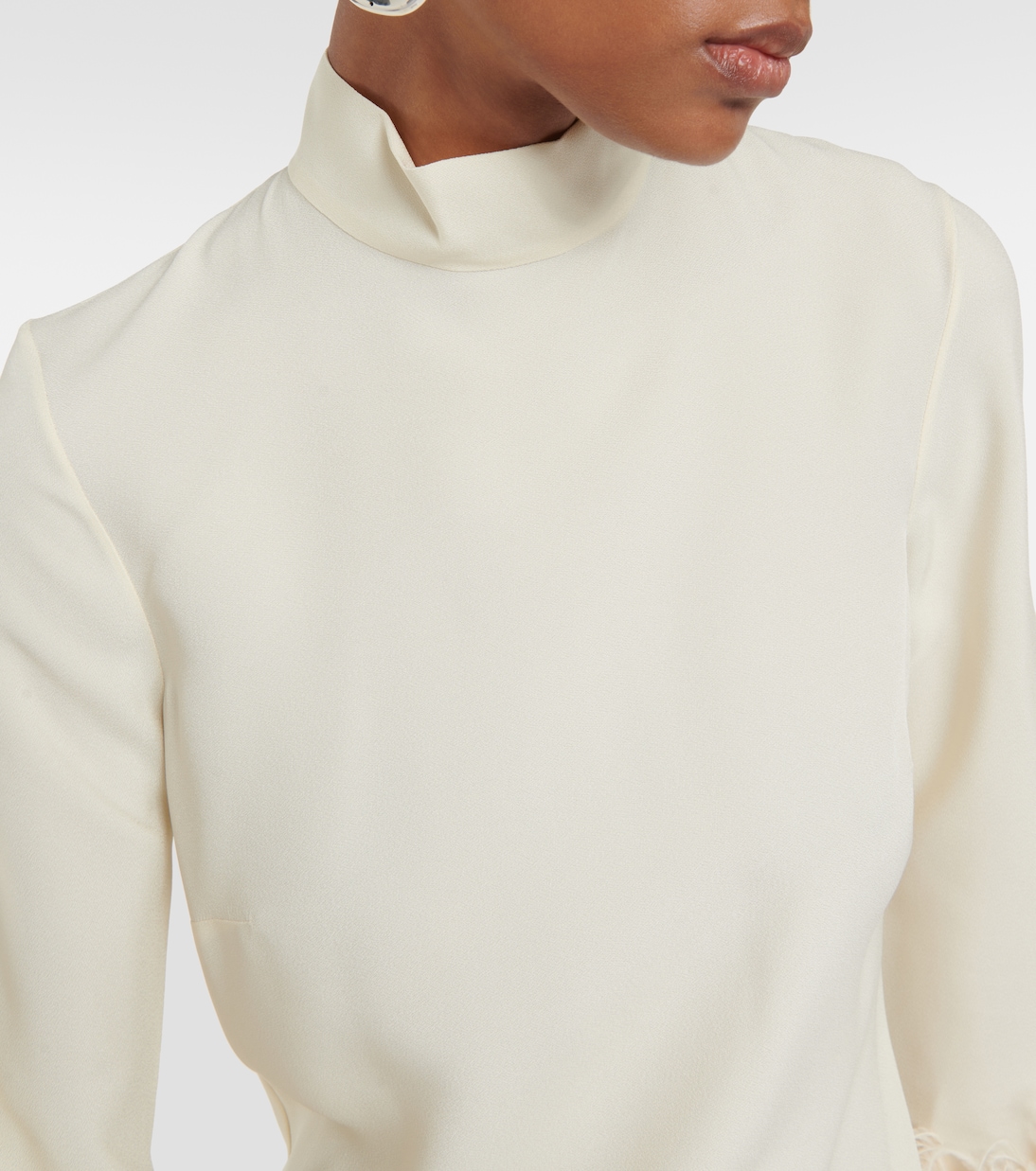 Robe midi Del Rio à plumes | Taller Marmo