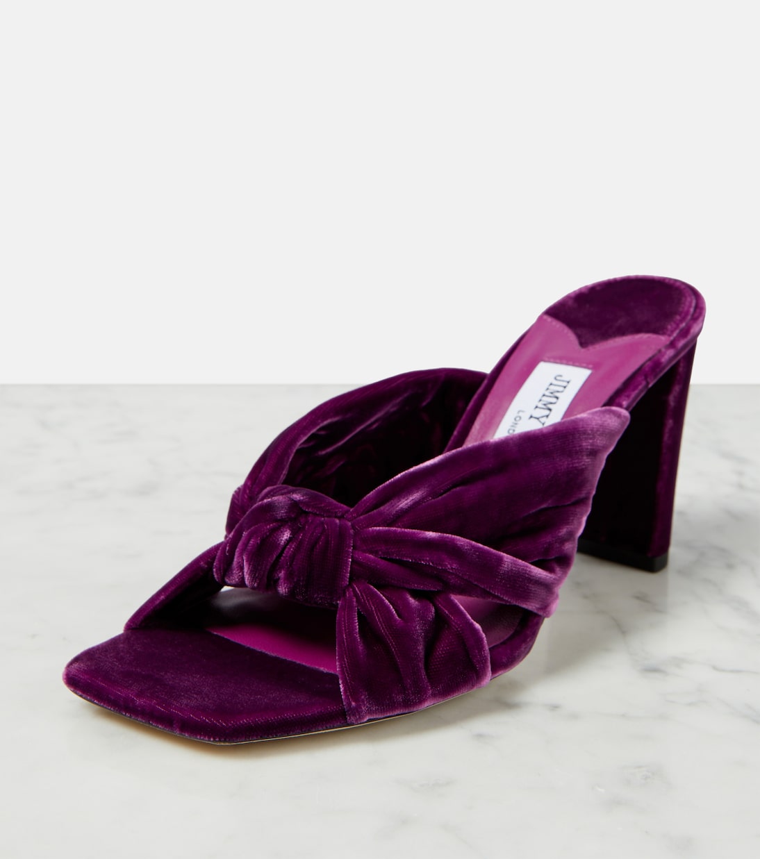 Pantoletten Avenue 85 aus Samt | Jimmy Choo