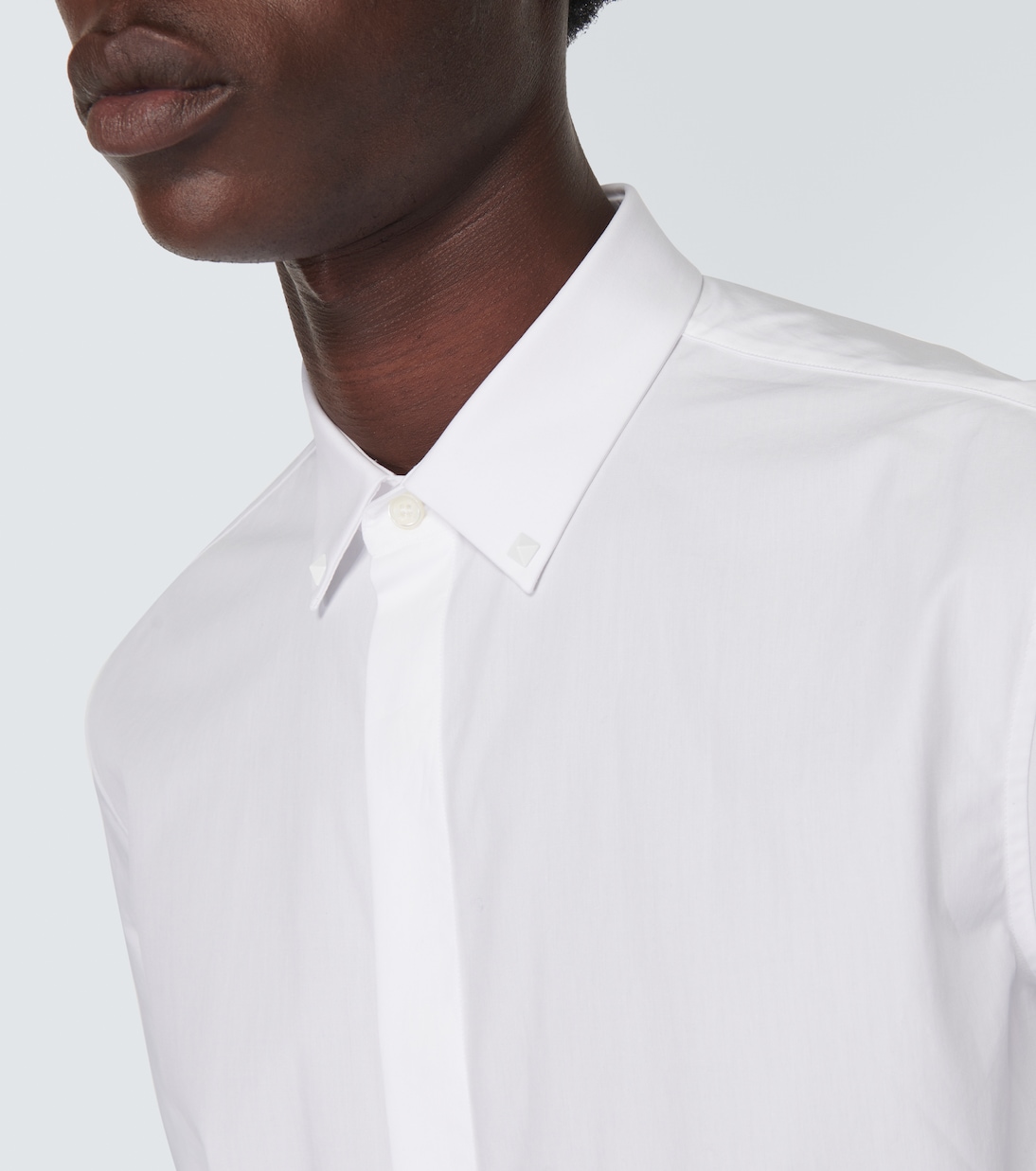 Camisa Rockstud Untitled de popelín de algodón | Valentino