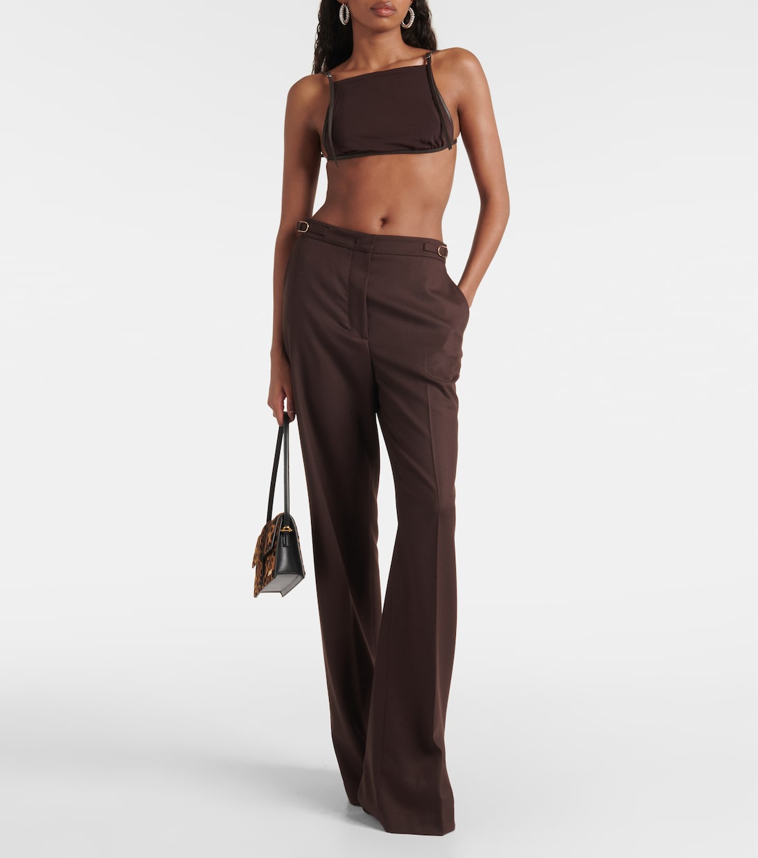 Cropped-Top Framed mit Leder | Christopher Esber