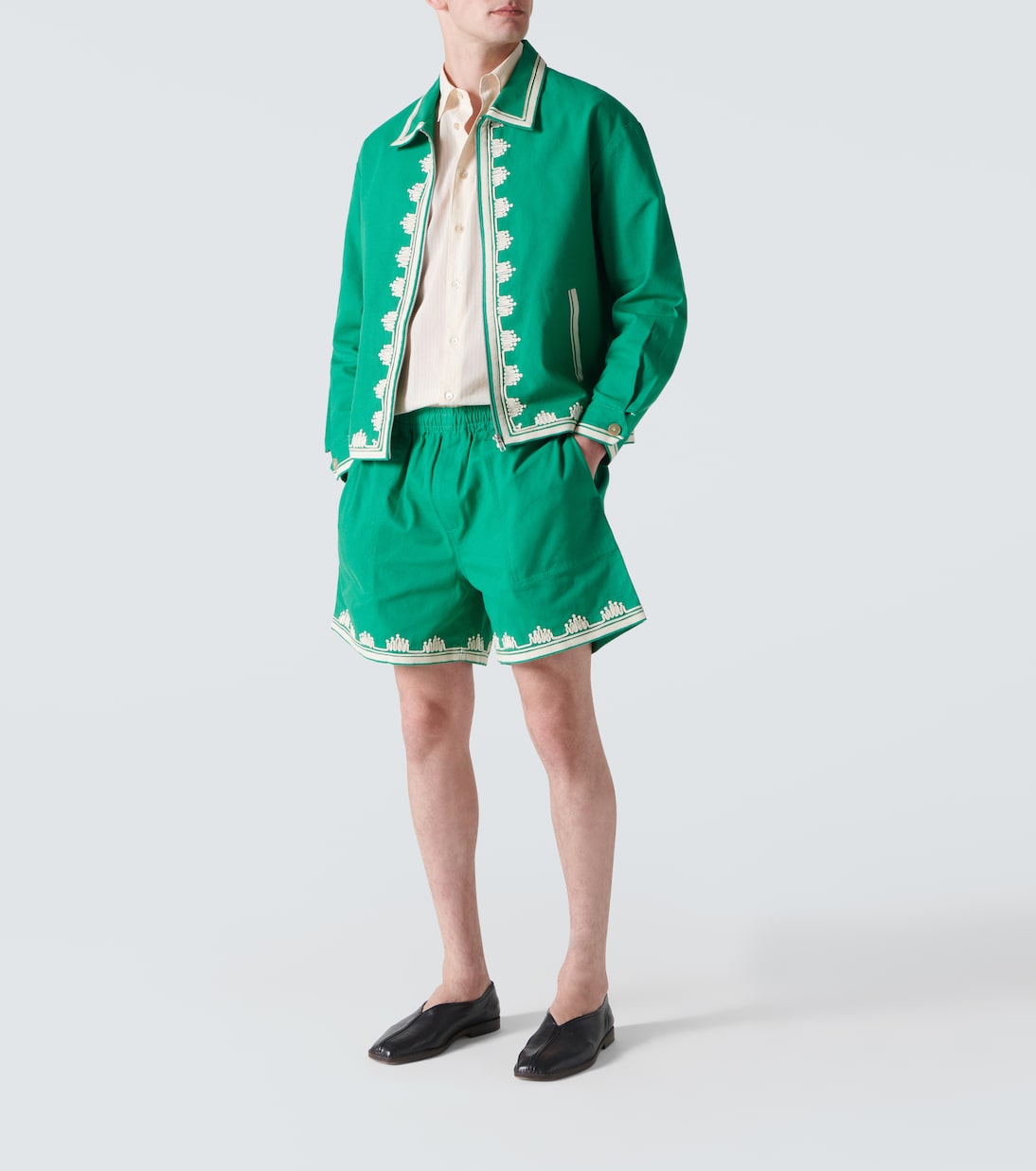 Chaqueta Ripple de algodón bordada | Bode