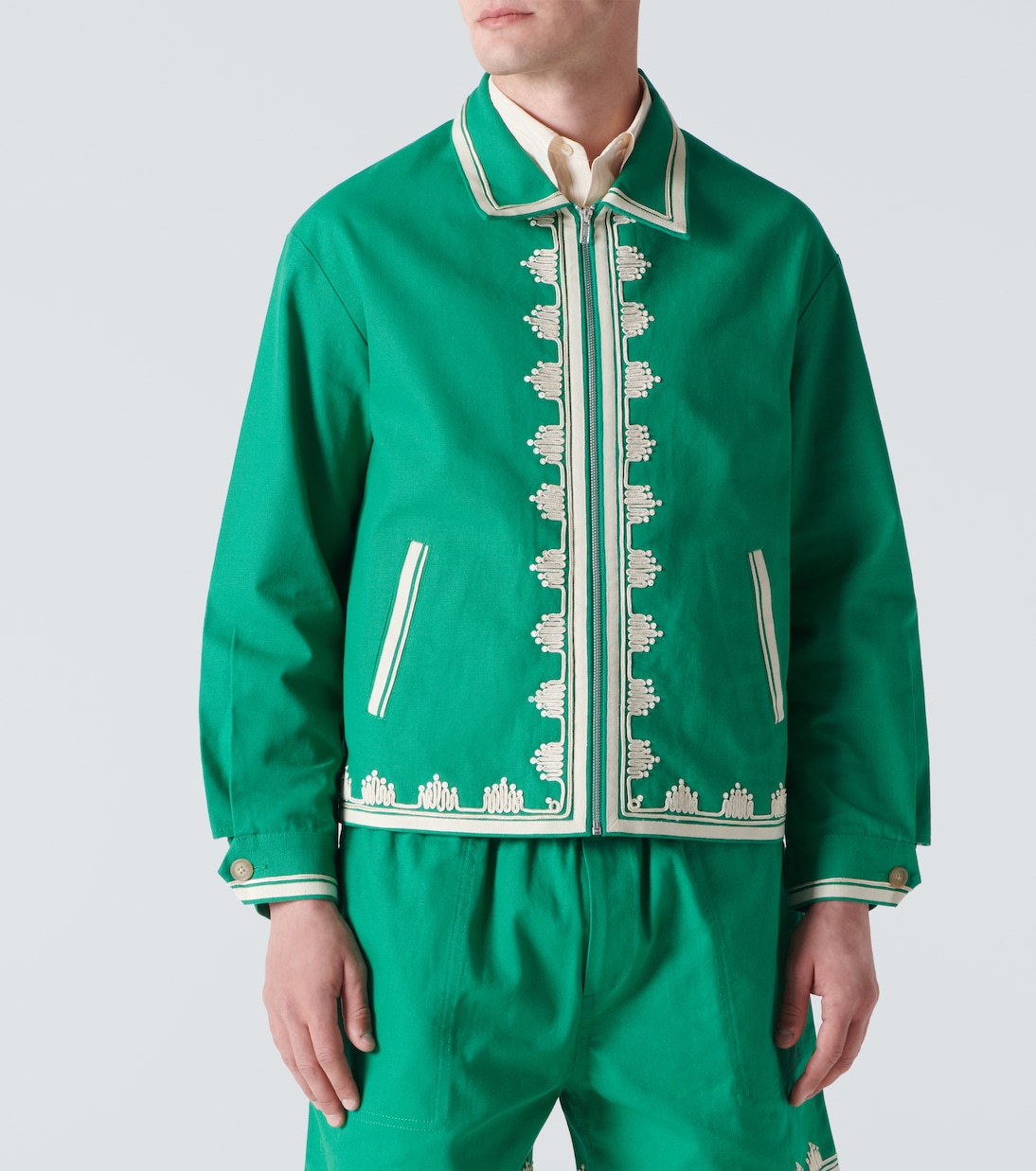 Chaqueta Ripple de algodón bordada | Bode