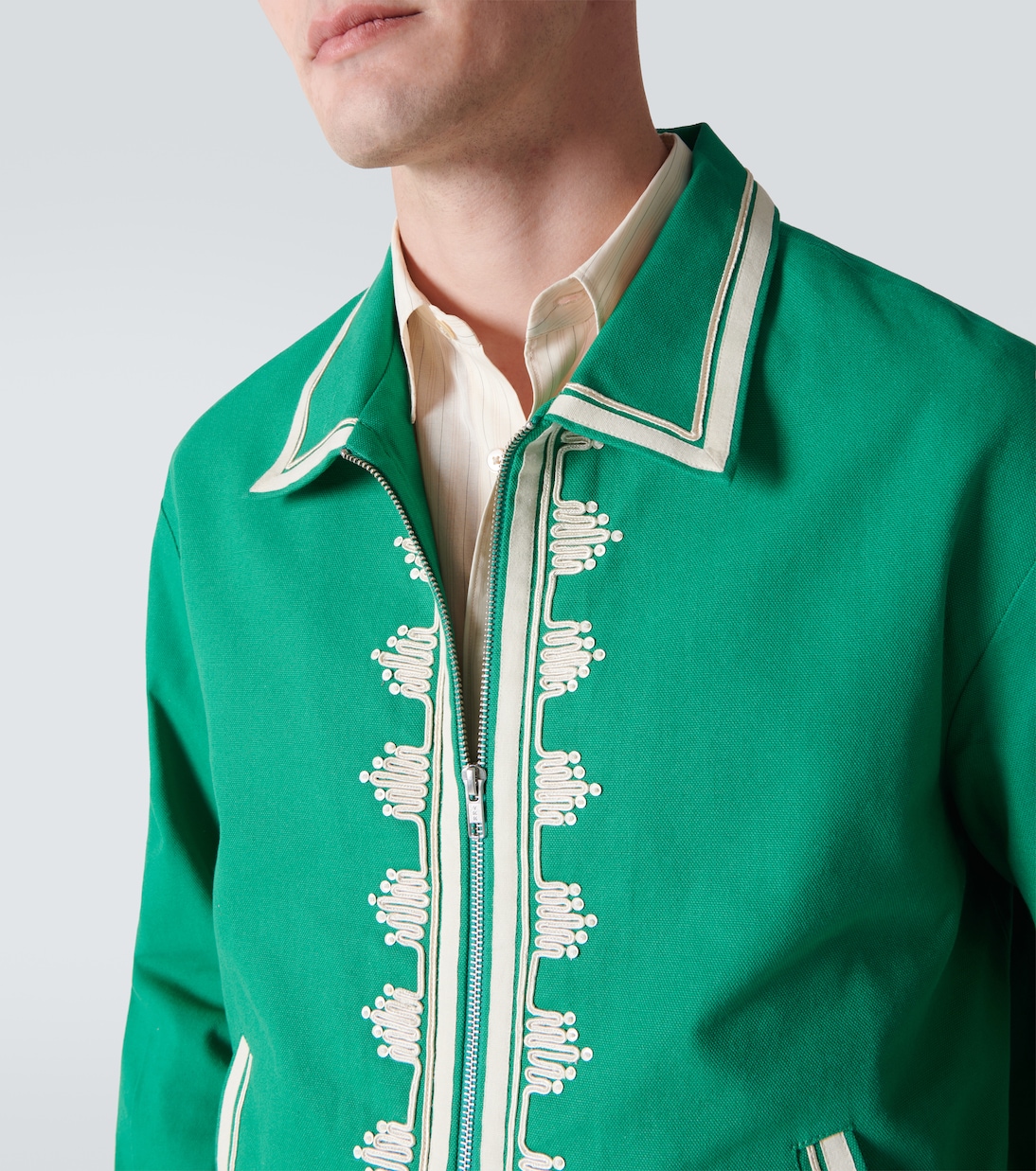 Chaqueta Ripple de algodón bordada | Bode