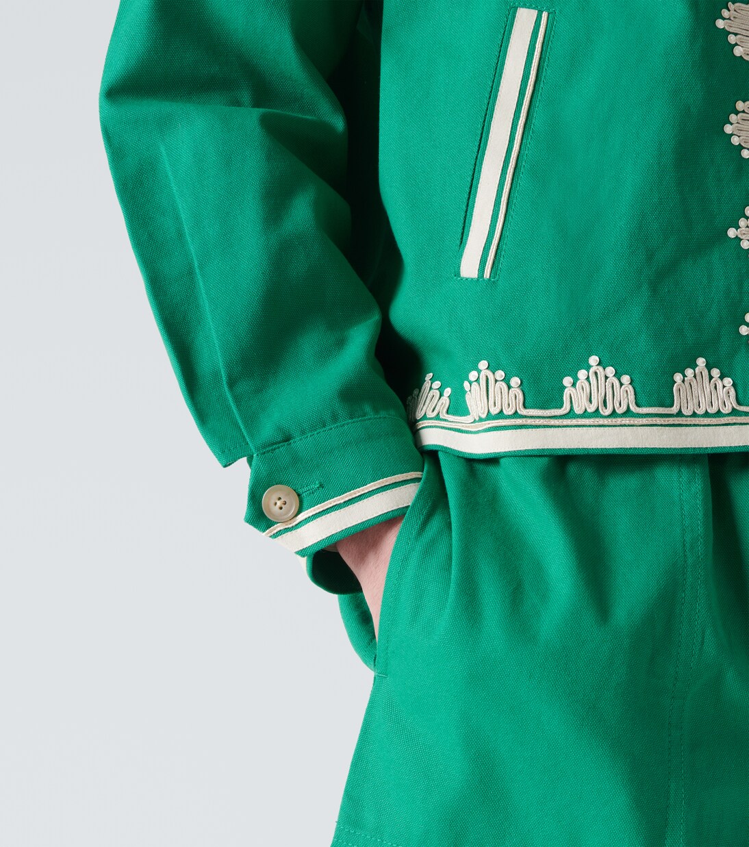 Chaqueta Ripple de algodón bordada | Bode