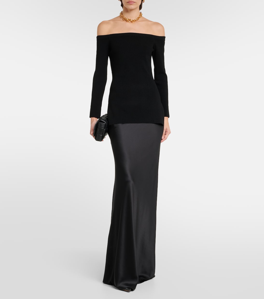 Off-Shoulder-Pullover Derick aus Rippstrick | Veronica Beard