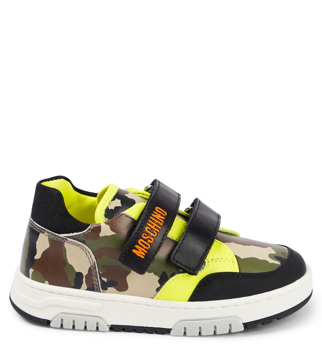 Camouflage leather sneakers | Moschino Kids