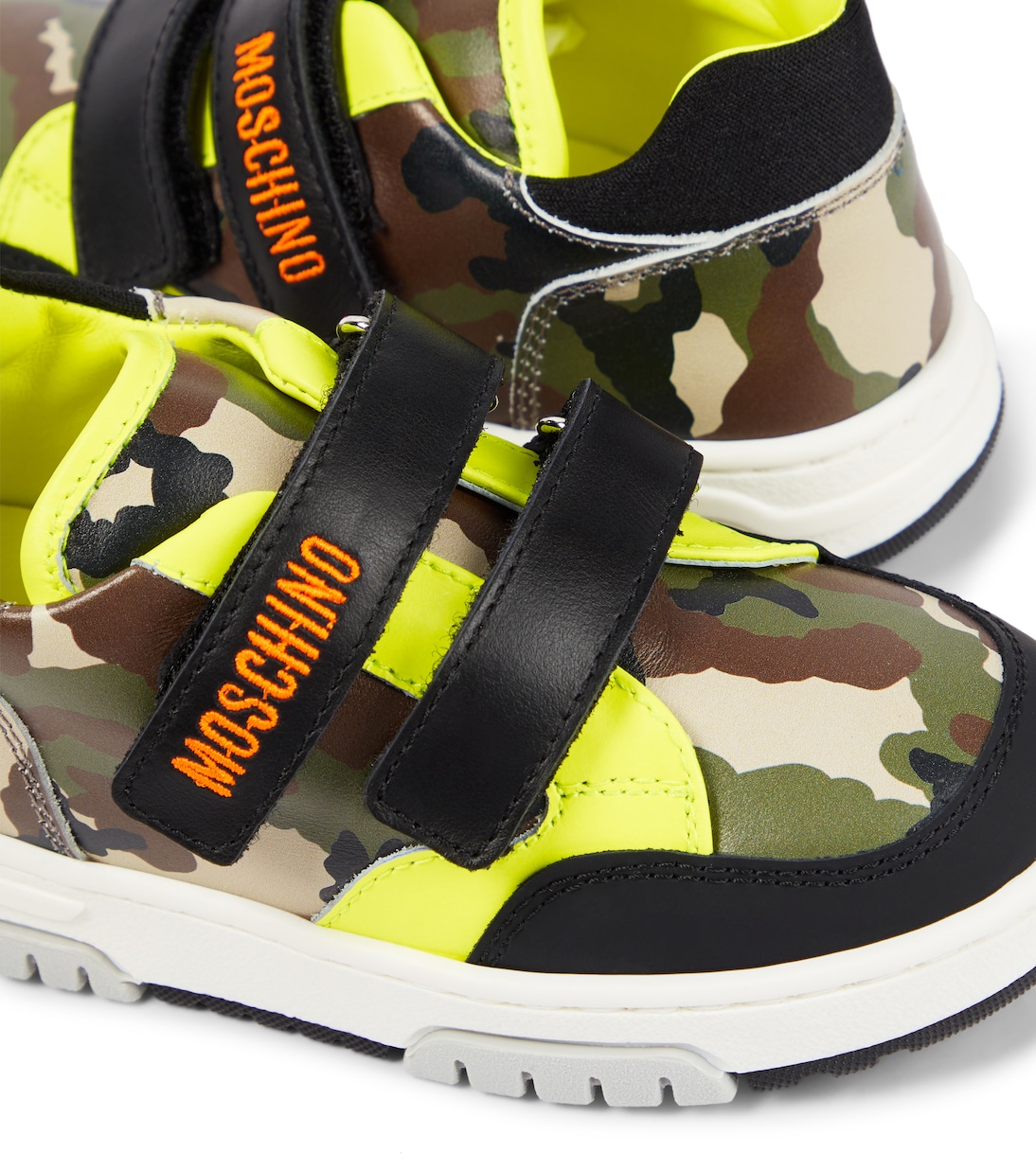 Camouflage leather sneakers | Moschino Kids