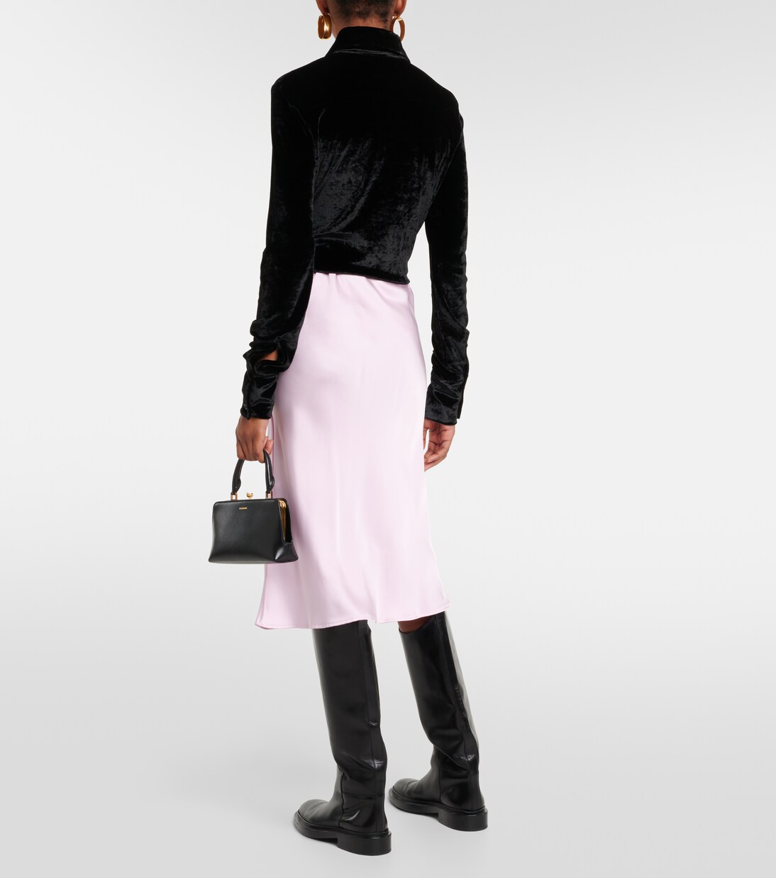 Satin midi skirt | Jil Sander