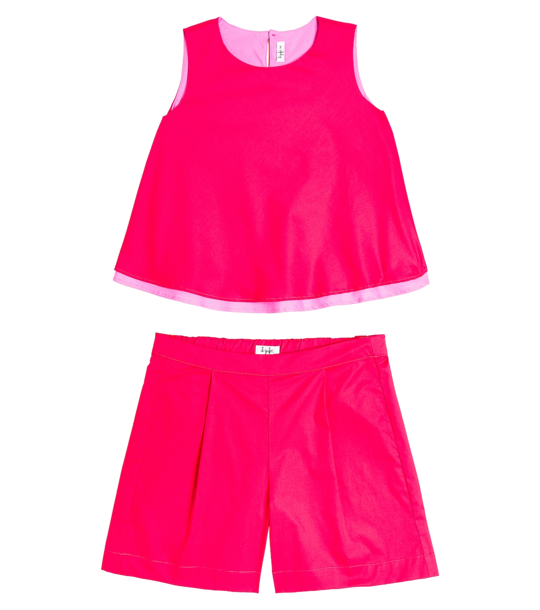 Cotton-blend top and shorts set | Il Gufo