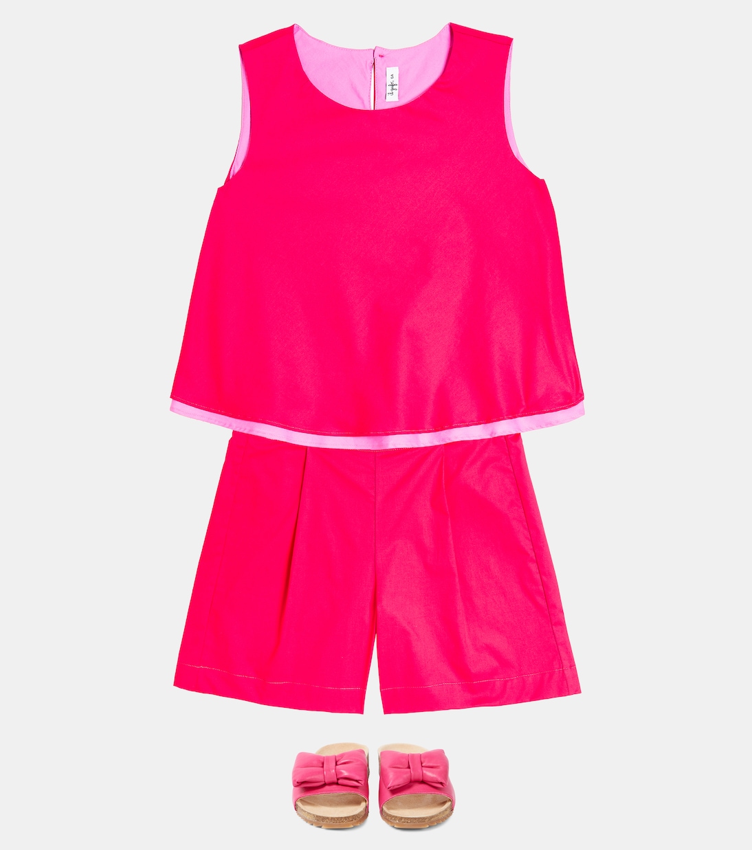 Cotton-blend top and shorts set | Il Gufo