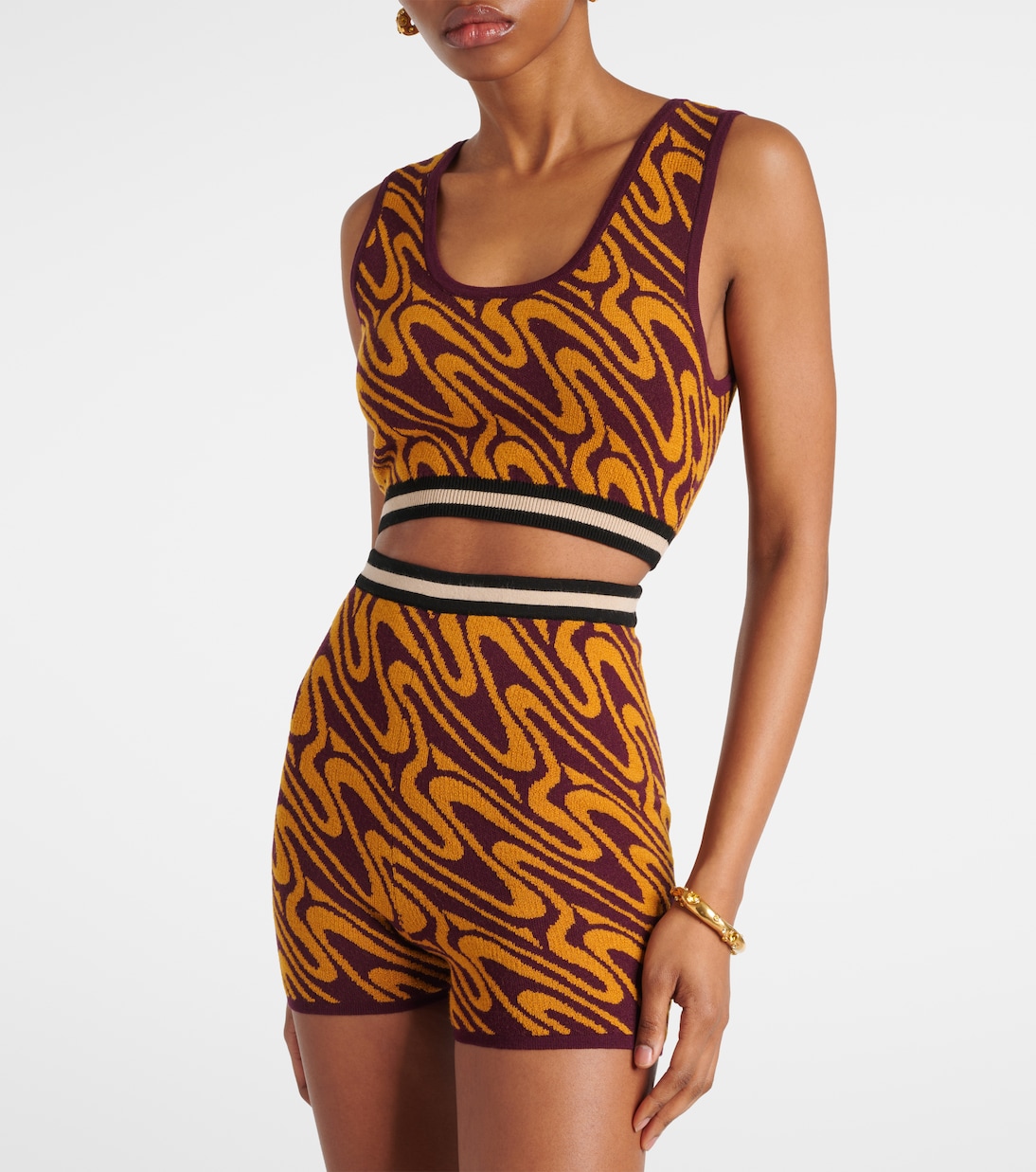 High-Rise Shorts aus Jacquard | Dries Van Noten