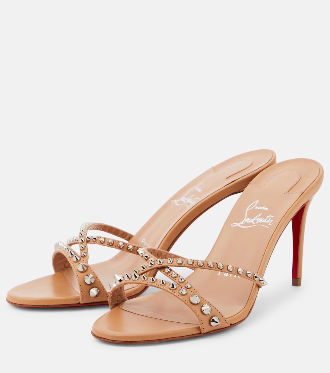 Tatoosh 85 spiked leather mules | Christian Louboutin