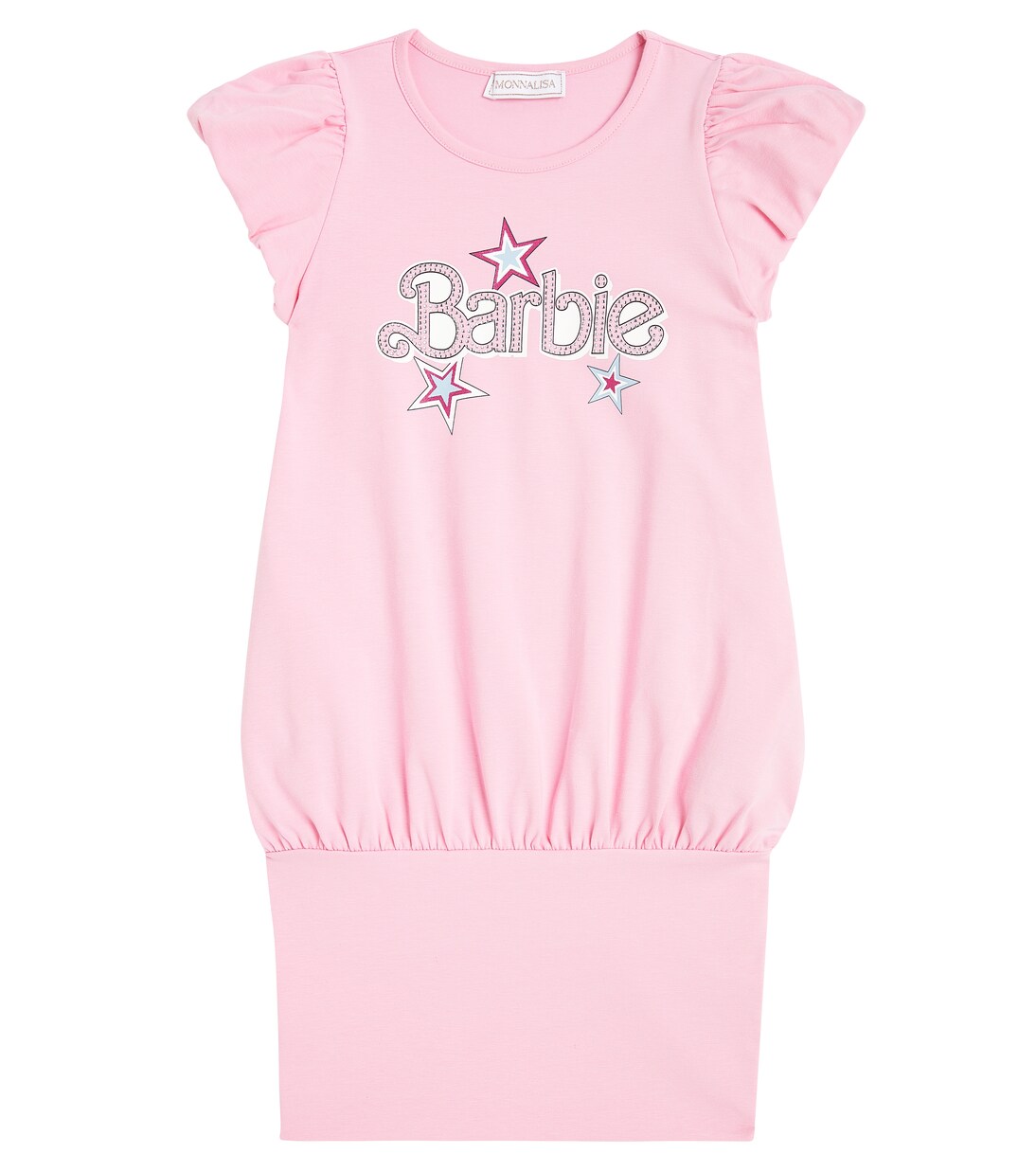 x Barbie® embellished cotton-blend dress | Monnalisa